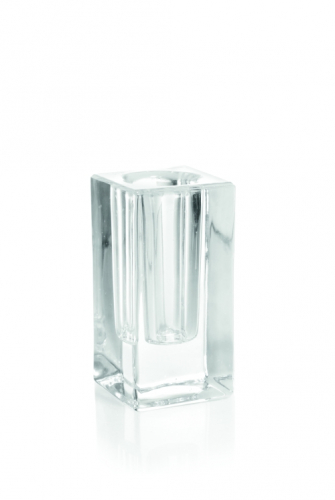 6er Pack Leuchter aus Glas - für konische Kerzen - "Modern-Small" - Ø40mm x 60mm