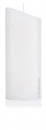 Formenkerze - "Ellipse gross Perlmutt" - gegossen mit Perlmuttoberfläche - Ø70mm x 150mm Höhe - Farbe 004 Weiss