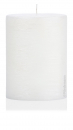 Formenkerze - "Ovalkerze Perlmutt" - gegossen mit Perlmuttoberfläche - Ø135mm x 190mm Höhe - Farbe 004 Weiss - Topseller