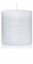 Formenkerze - "Ovalkerze klein Perlmutt" - gegossen mit Perlmuttoberfläche - Ø135mm x 150mm Höhe - Farbe 004 Weiss