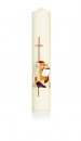 Kerze zur Priesterweihe  - Ø90mm x 500mm Höhe - in der Farbe 003 Elfenbein