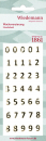 Zahlen - Set "Classic" - Farbe 026 Gold - 8mm Höhe - echte Wachsbuchstaben - Handarbeit - Topseller
