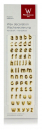 Wachs Buchstaben-Set Kleinbuchstaben "Basic" - Farbe 026 Gold - 8mm Höhe - echte Wachsbuchstaben - Handarbeit - Topseller