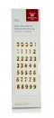 Wachs Zahlen-Set "Basic" - Farbe 026 Gold - 8mm Höhe - echte Wachsbuchstaben - Handarbeit - Topseller