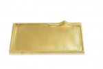 Edles Messingteller "Rechteckig-Gebürstet" in der Farbe 026 Gold - 90mm x 170mm