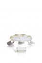Kerzenständer aus Metall mit Dorn-Farbe Weiß/Gold-Handarbeit-Ø120mm-Topseller