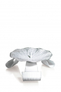 Kerzenständer aus Metall mit Dorn-Farbe Weiß/Silber-Handarbeit-Ø120mm-Topseller