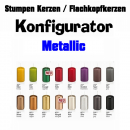 Stumpenkerzen lackiert (Metallic) - Konfigurator