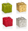4er Pack - Weihnachtskerzen - farbsortiert - "Geschenkbox" - Neuheit 2014 - Ø45mm x 45mm Höhe